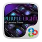 purple light golauncher ex theme android application logo